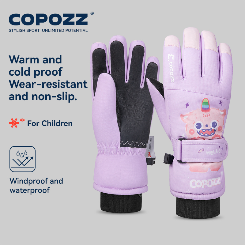 Kids Outdoor Gloves - COPOZZ Cartoon Children Winter Gloves for