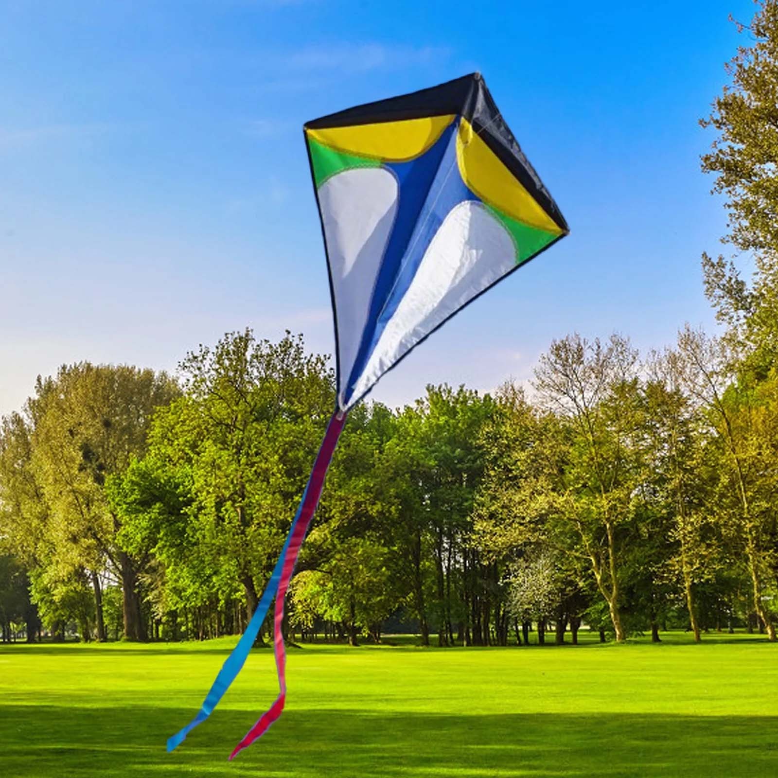Kite Easy Fly Kids - Diamond Shaped Kite with Long Tail