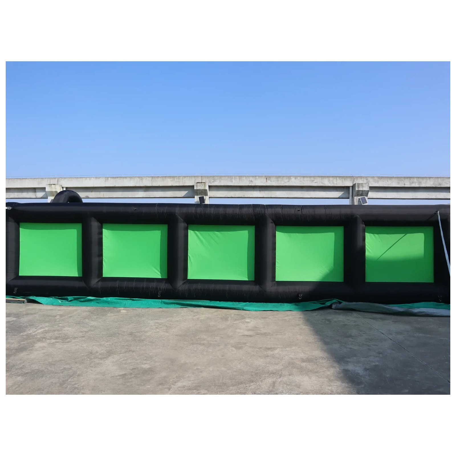 Kids Outdoor Venues - Outdoor Black Green Inflatable Maze 10X10m