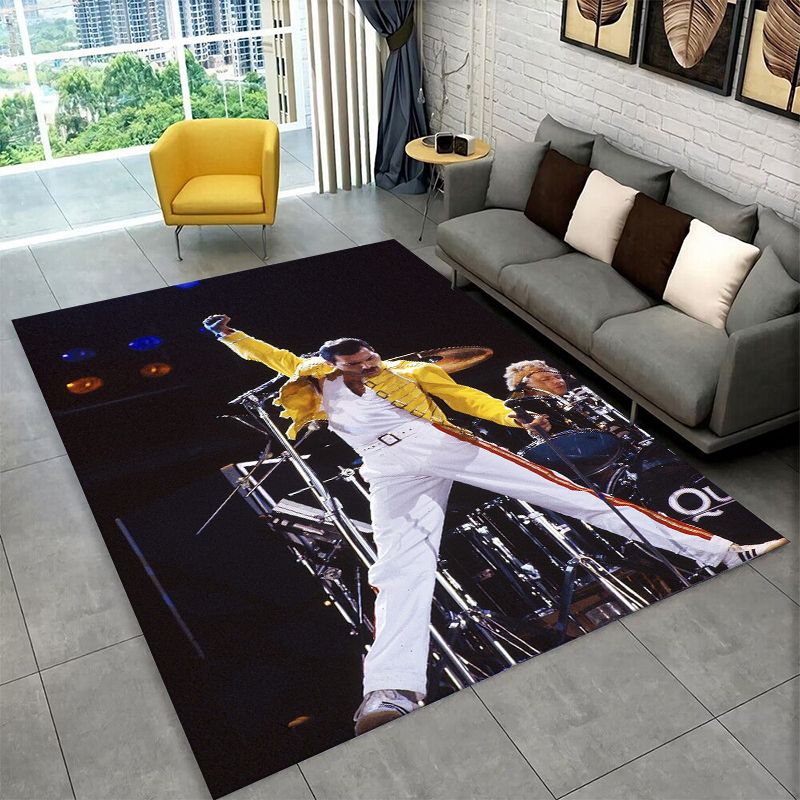 Q Kids Outdoor - Retro Q-Queen Band Non-Slip Area Rug