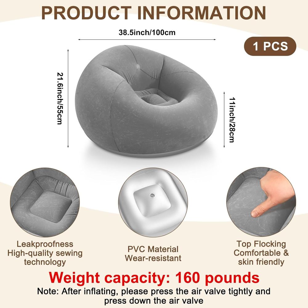 Inflatable Bean Bag Chairs, Gr - Kids Outdoor Seating recension och pris