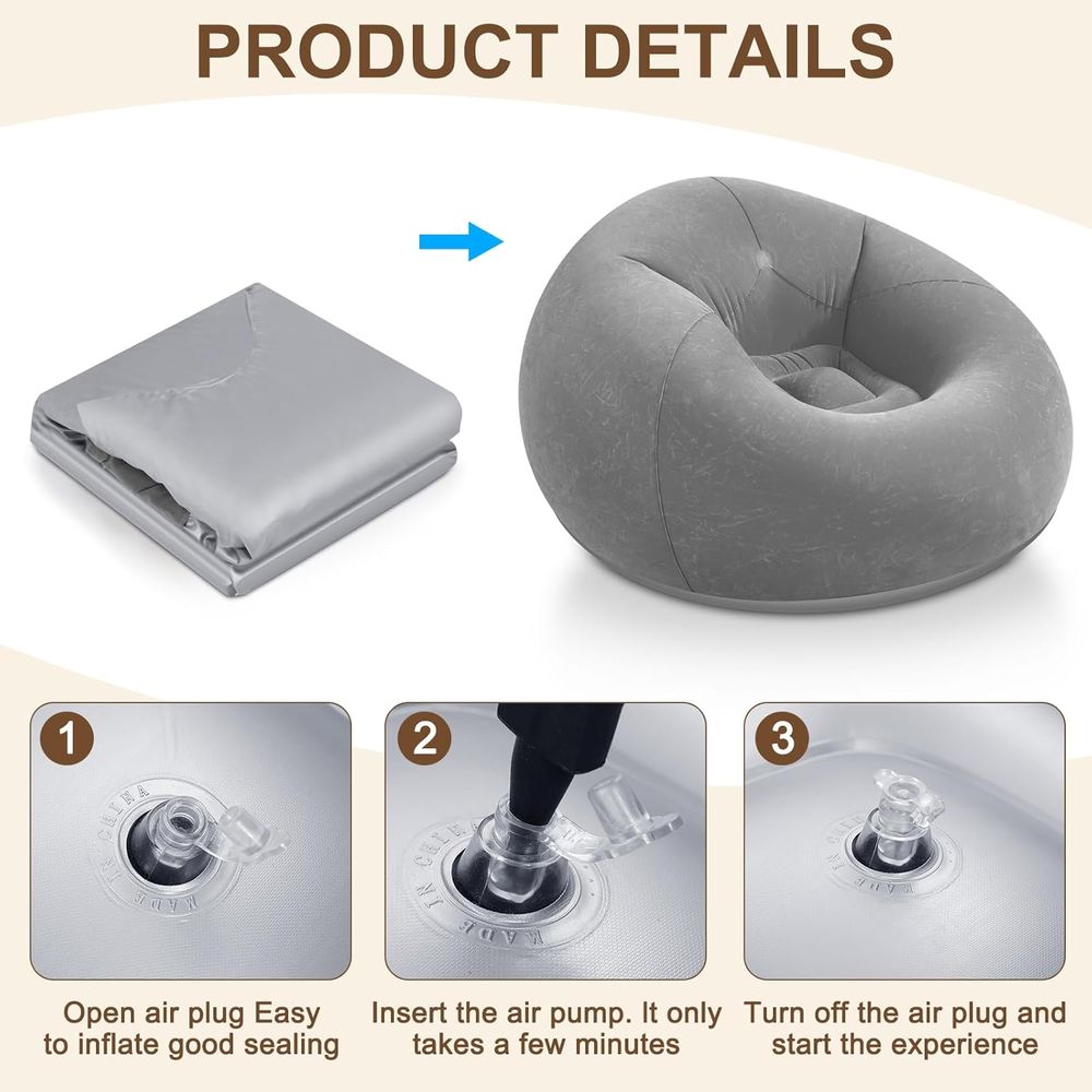 Inflatable Bean Bag Chairs, Gr - Kids Outdoor Seating recension och pris