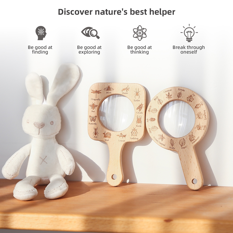Wooden Magnifying Glass Set An - Kids Outdoor Explorer Set recension och pris