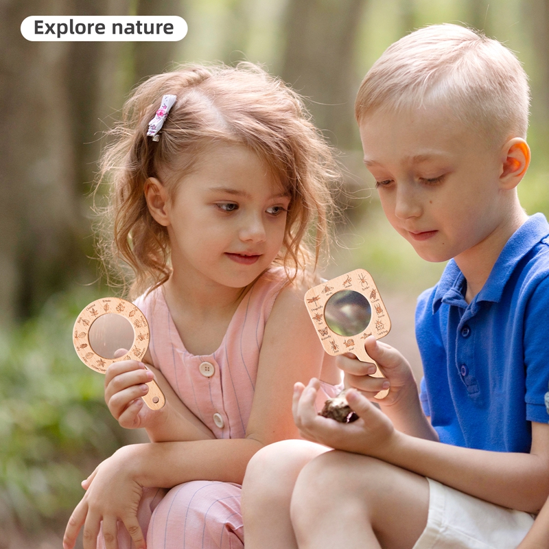 Wooden Magnifying Glass Set An - Kids Outdoor Explorer Set recension och pris