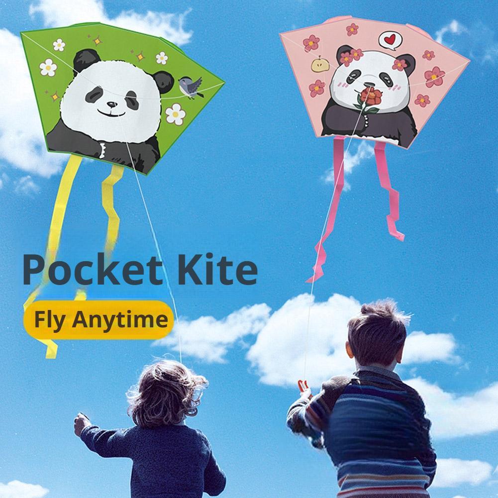 Pocket Kite Mini Cartoon Panda - Kite Easy Fly Kids recension och pris