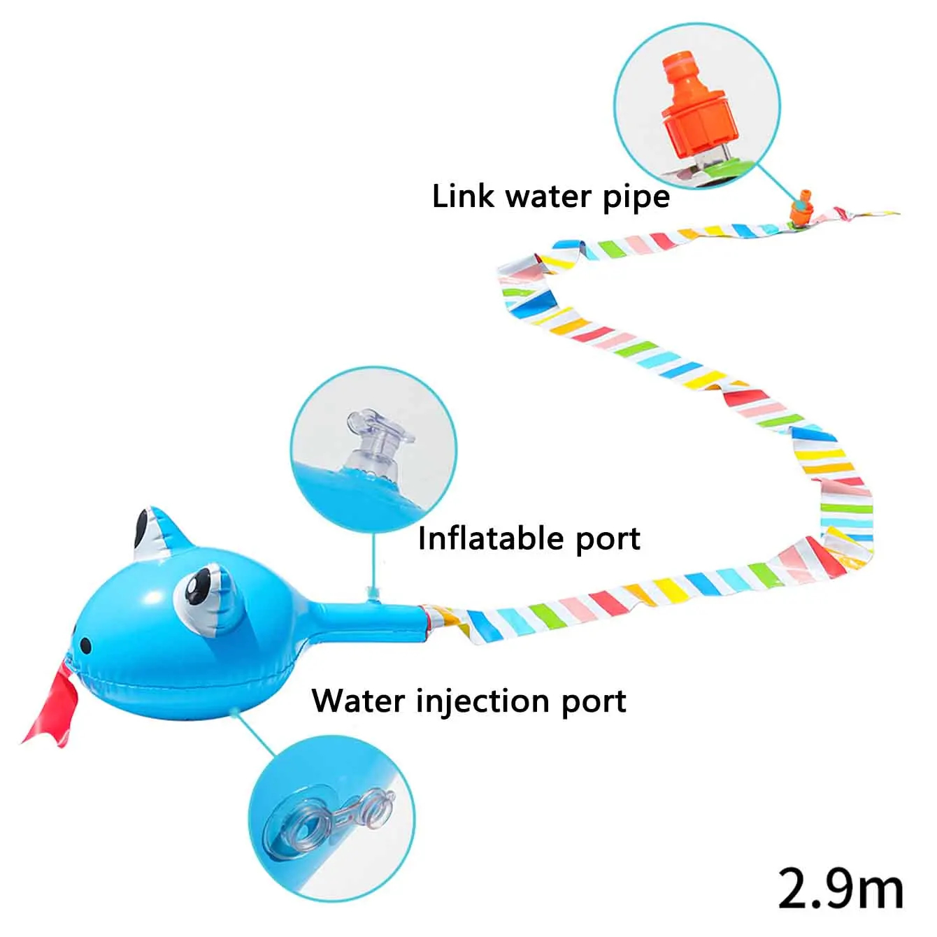 Inflatable Water Spray Snake T - Outdoor Toys For Kids recension och pris
