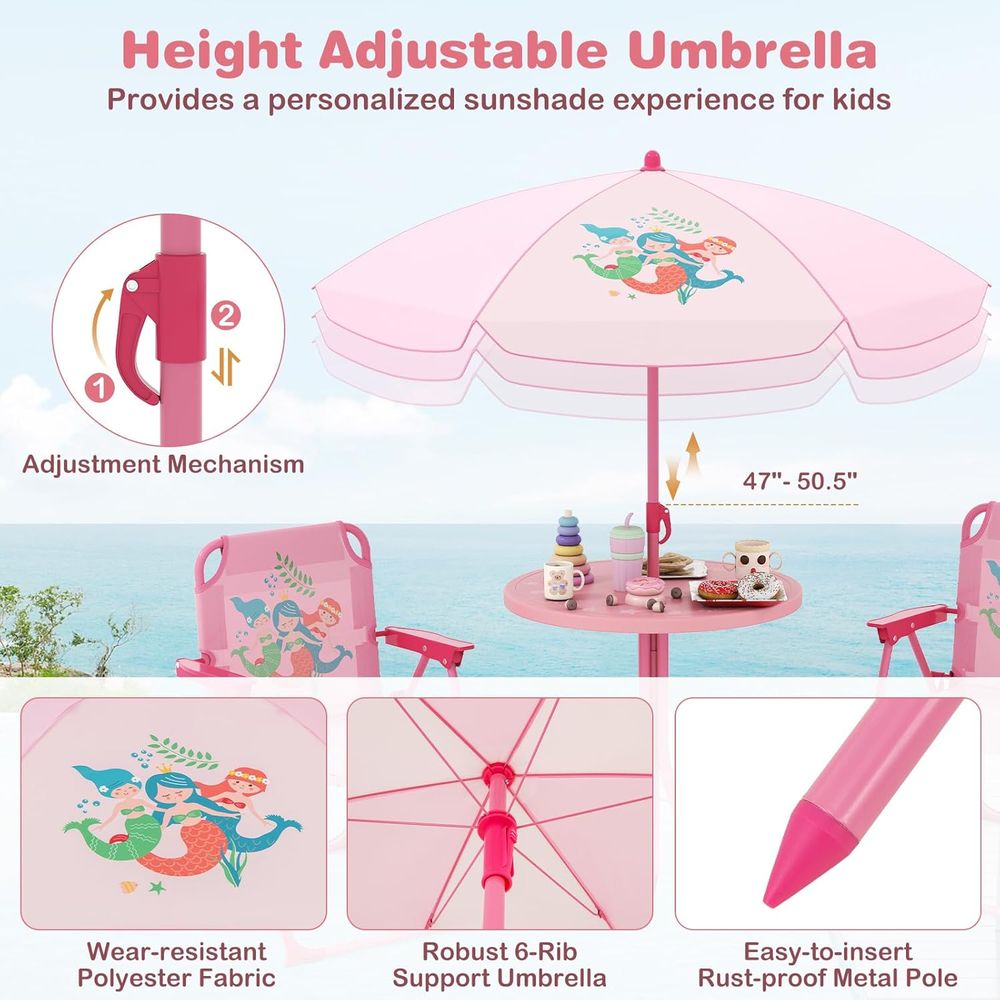 Kids Picnic Table, Kids Outdoo - Kids Outdoor Table And Chairs With Umbrella recension och pris