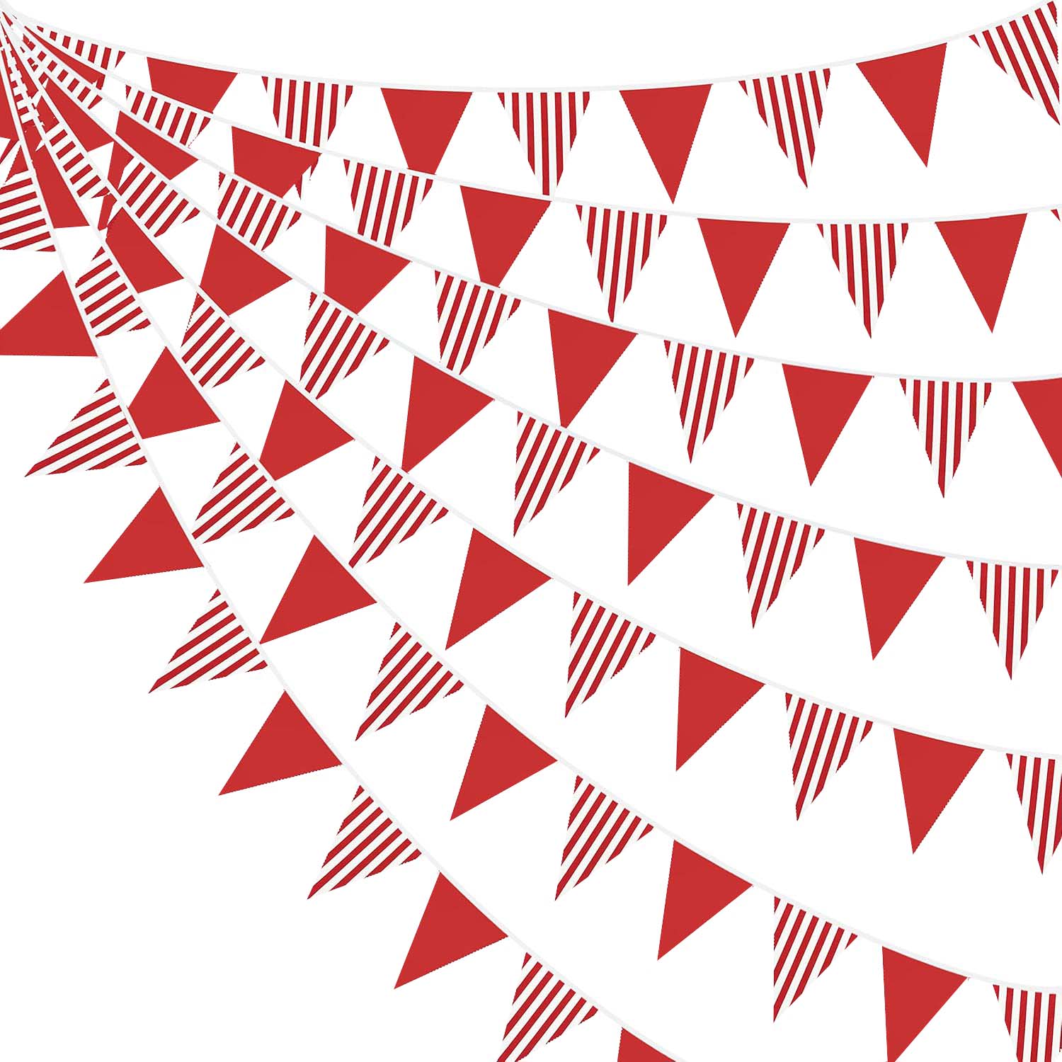 10M Red And White Triangle Fla - Q Kids Outdoor recension och pris