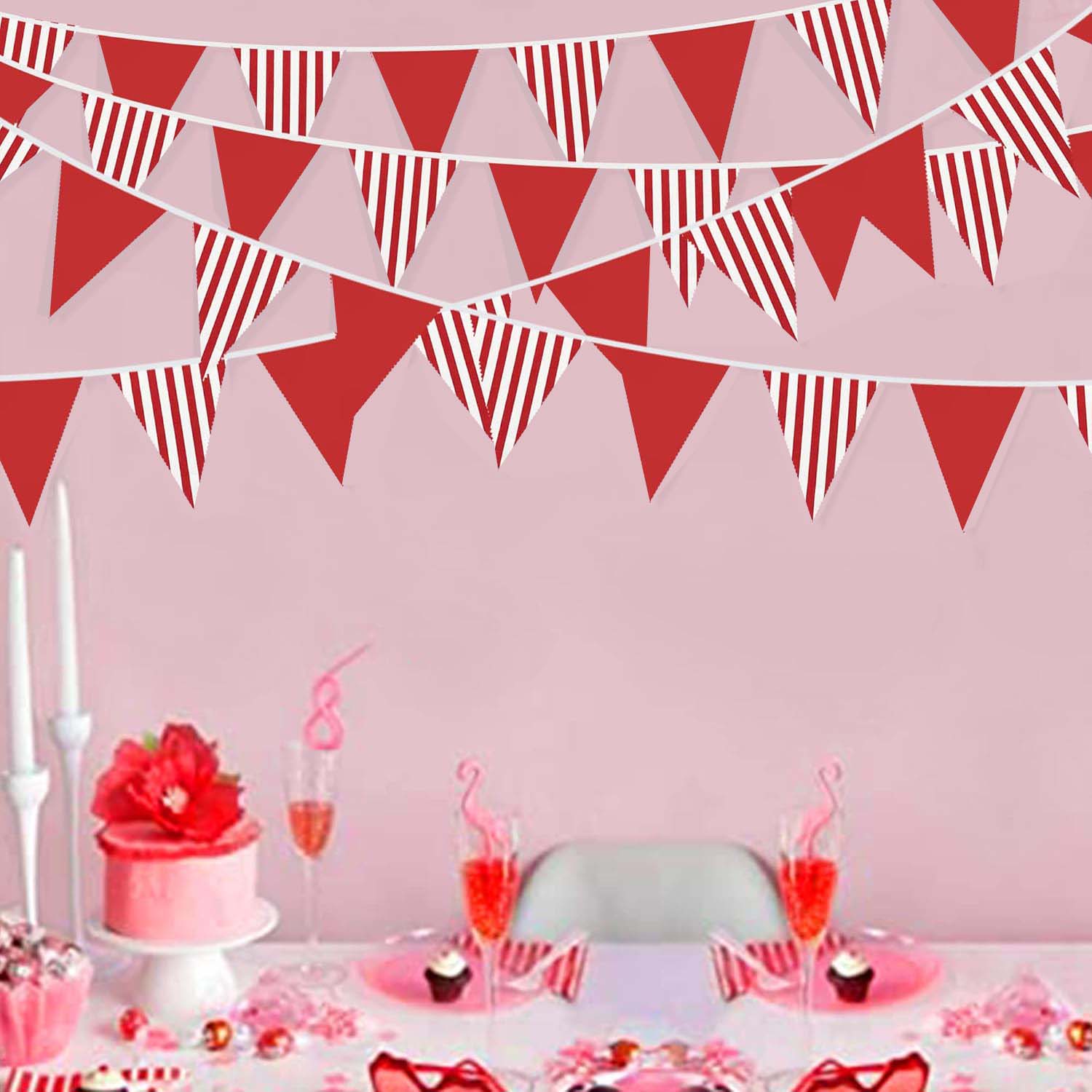 10M Red And White Triangle Fla - Q Kids Outdoor recension och pris