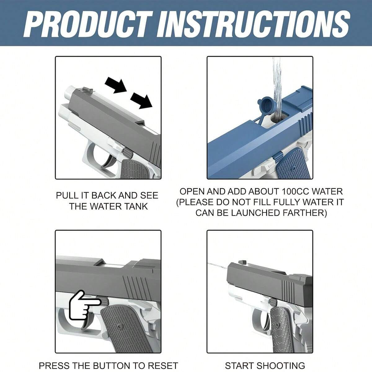 Water Guns Pistol Toy Squirt G - Water Gun Soaker recension och pris