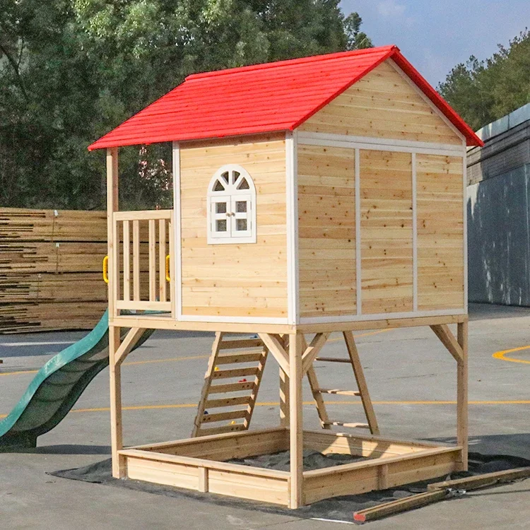 l Outdoor Wood Playground Play - Kids Outdoor Cubby House recension och pris