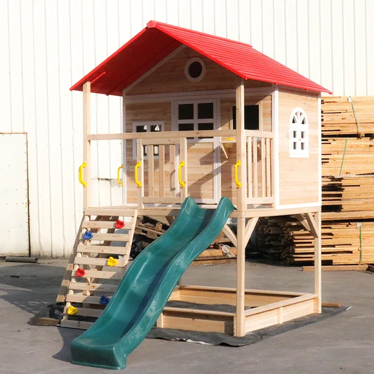 l Outdoor Wood Playground Play - Kids Outdoor Cubby House recension och pris
