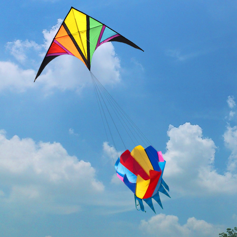 Large rainbow kite nylon winds - Kite Easy Fly Kids recension och pris