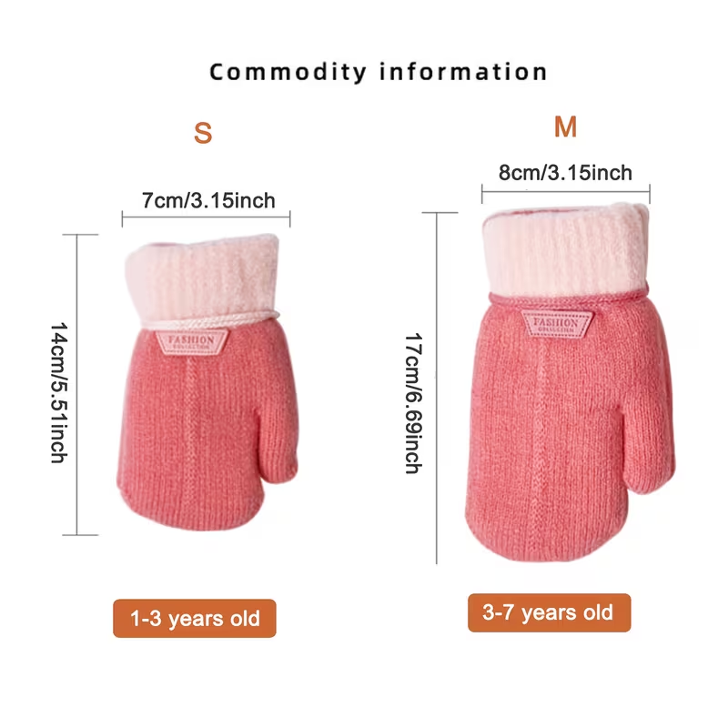 Kids Winter Fleece Lined Mitte - Kids Outdoor Gloves recension och pris