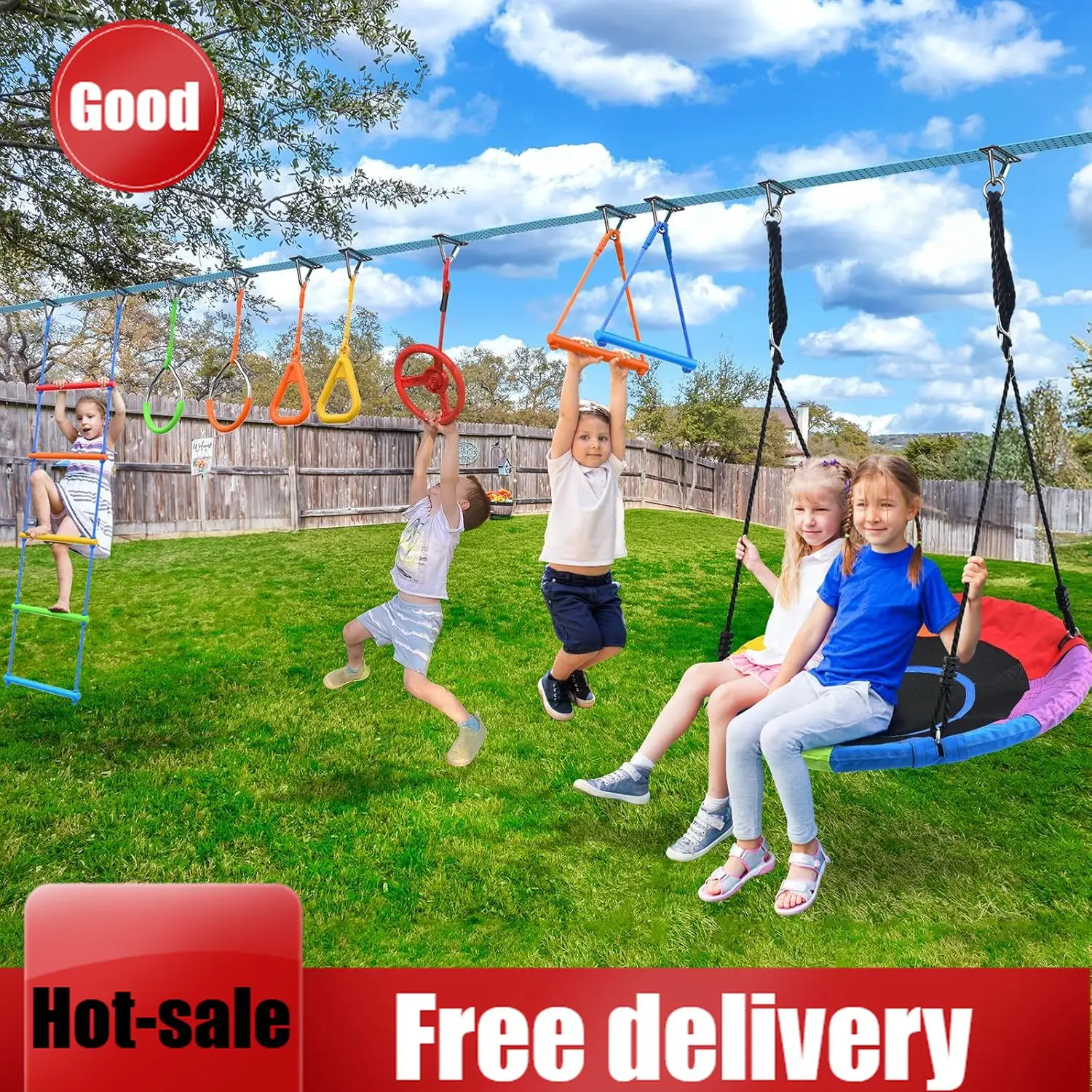 Activity priceHapfan 50 FT Nin - Kids Outdoor Ninja Set recension och pris